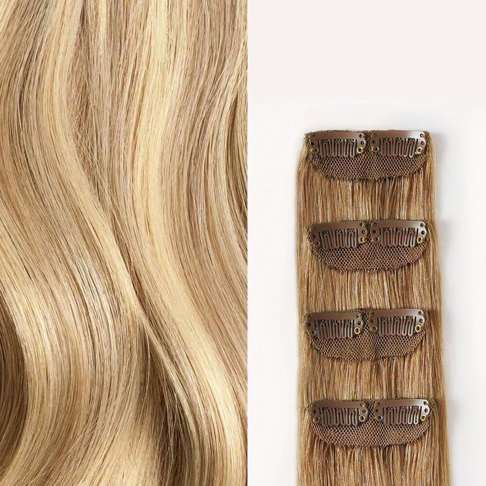 Remy Human Hair Clip-Ins for Thinning Areas 12" Lightweight Mesh Bands